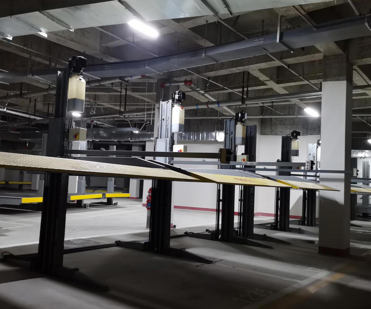 达川两层机械式立体停车设备安装